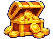 Blue and gold treasure chest